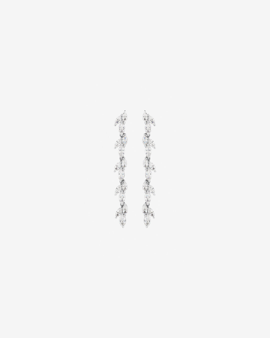 Round Cut Cubic Zirconia in 925 Sterling Silver Earrings 2