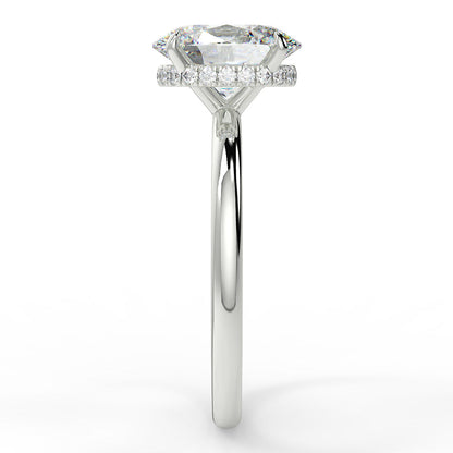 Stunning 2.11 CT Oval Moissanite Engagement Ring with Hidden Halo Design 7