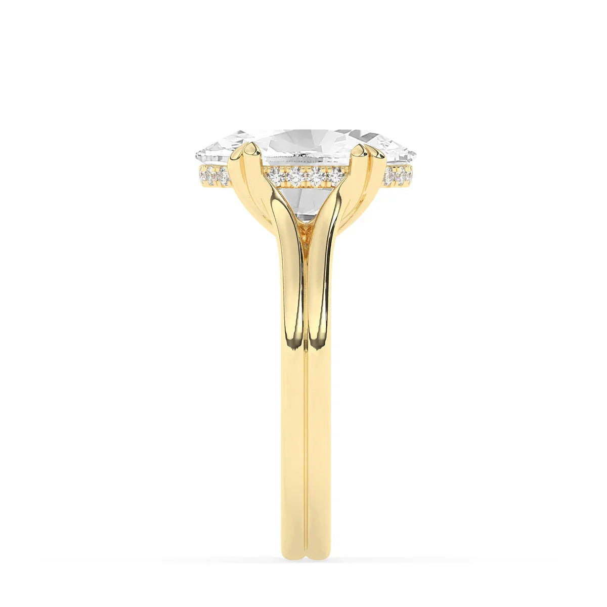 Stunning 4.0 CT Oval Moissanite Engagement Ring with Hidden Halo Design 5