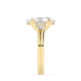 Stunning 4.0 CT Oval Moissanite Engagement Ring with Hidden Halo Design 5
