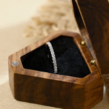 Stunning 0.6 CT Round Moissanite Stones Full Eternity Wedding Band 4