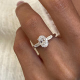 Stunning 1.0 CT Oval Moissanite Engagement Ring in Three stones Design 8
