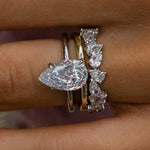 Pear Cut Solitaire Style Cubic Zirconia in 925 Sterling Silver Ring 5