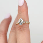Stunning 2 CT Oval Moissanite Engagement Ring with Twisted Pave Design 6
