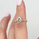Stunning 2 CT Oval Moissanite Engagement Ring with Twisted Pave Design 6