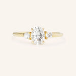 Stunning 1 CT Oval Moissanite Engagement Ring With Three Stone Design 1
