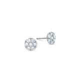 0.84 TCW Round Aquamarine Lab Made Diamond- March Birthstone Studs 5
