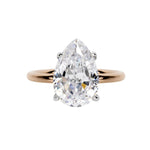 Pear Cut Solitaire Style Cubic Zirconia in 925 Sterling Silver Ring 1