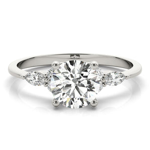 Stunning 0.50-1.50 CT Round Moissanite Engagement Ring With Cluster Design