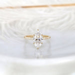 Stunning 2.80 CT Marquise Moissanite Engagement Ring with Hidden Halo Design 1
