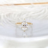 Stunning 2.80 CT Marquise Moissanite Engagement Ring with Hidden Halo Design 1