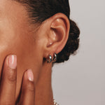 Round Cut Cubic Zirconia in 925 Sterling Silver Earrings 2