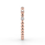 Stunning 0.15 TCW Round Moissanite Stones Beaded Wedding Bands 10