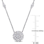 Round Cut Cubic Zirconia in 925 Sterling Silver Necklace 3