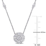 Round Cut Cubic Zirconia in 925 Sterling Silver Necklace 3