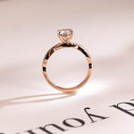 Stunning 0.5 - 1.5 CT Round Moissanite Engagement Ring with Twisted Pave Design 5