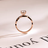 Stunning 0.5 - 1.5 CT Round Moissanite Engagement Ring with Twisted Pave Design 5