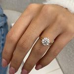 Classic 2.0 CT Round Moissanite Engagement Ring with Solitaire Design 3