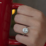 Stunning 1 CT Oval Moissanite Engagement Ring With Halo Design 7