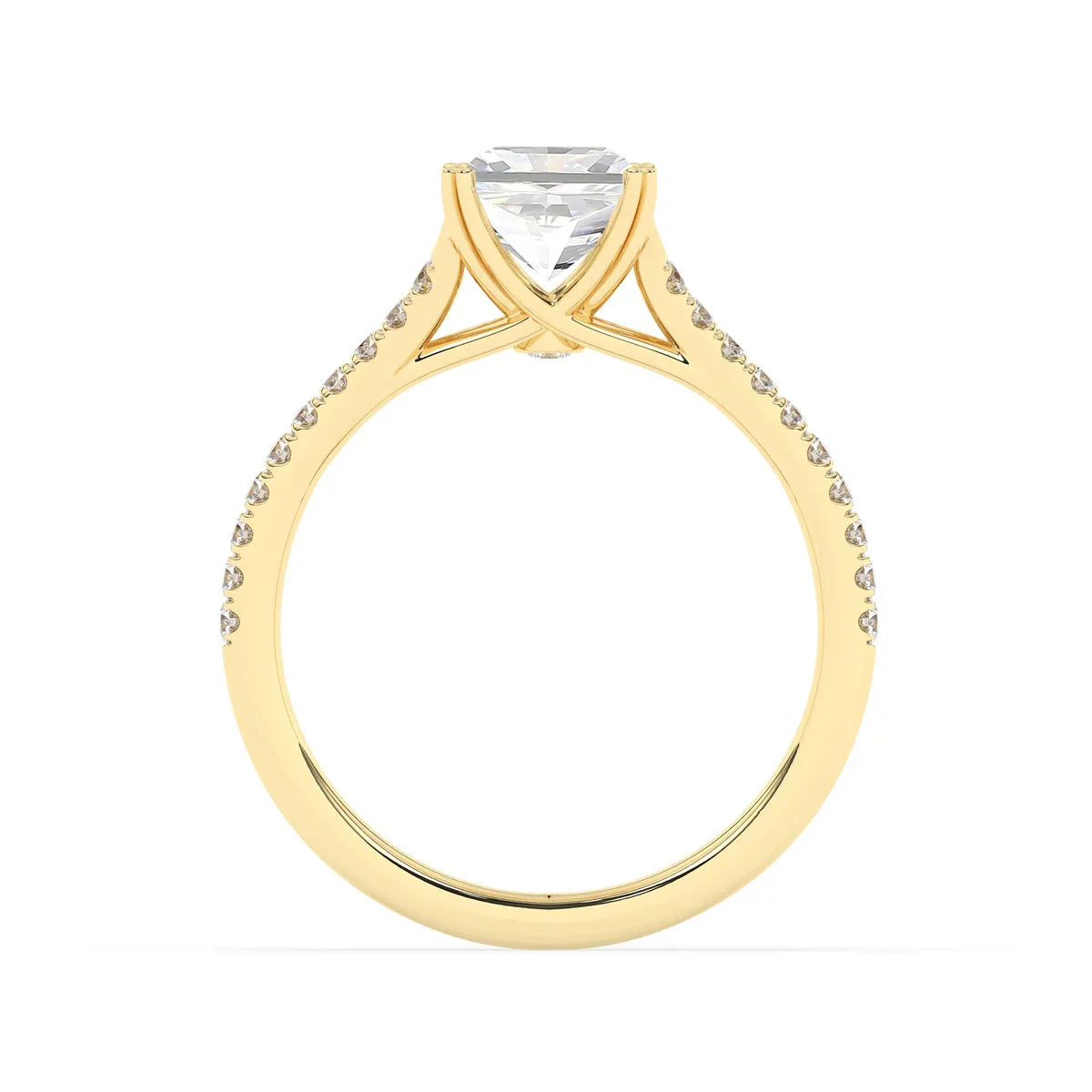 Stunning 2.0 CT Radiant Moissanite Engagement Ring with Split Shank Design 2