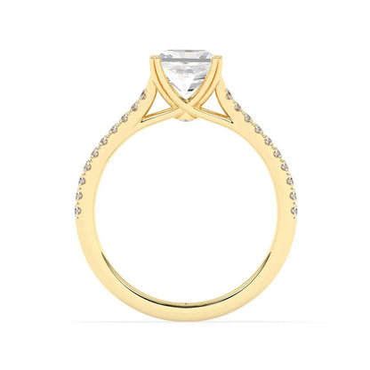 Stunning 2.0 CT Radiant Moissanite Engagement Ring with Split Shank Design 2