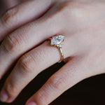 Stunning 1.0 - 2.0 CT Marquise Moissanite Engagement Ring with Cluster Design 2
