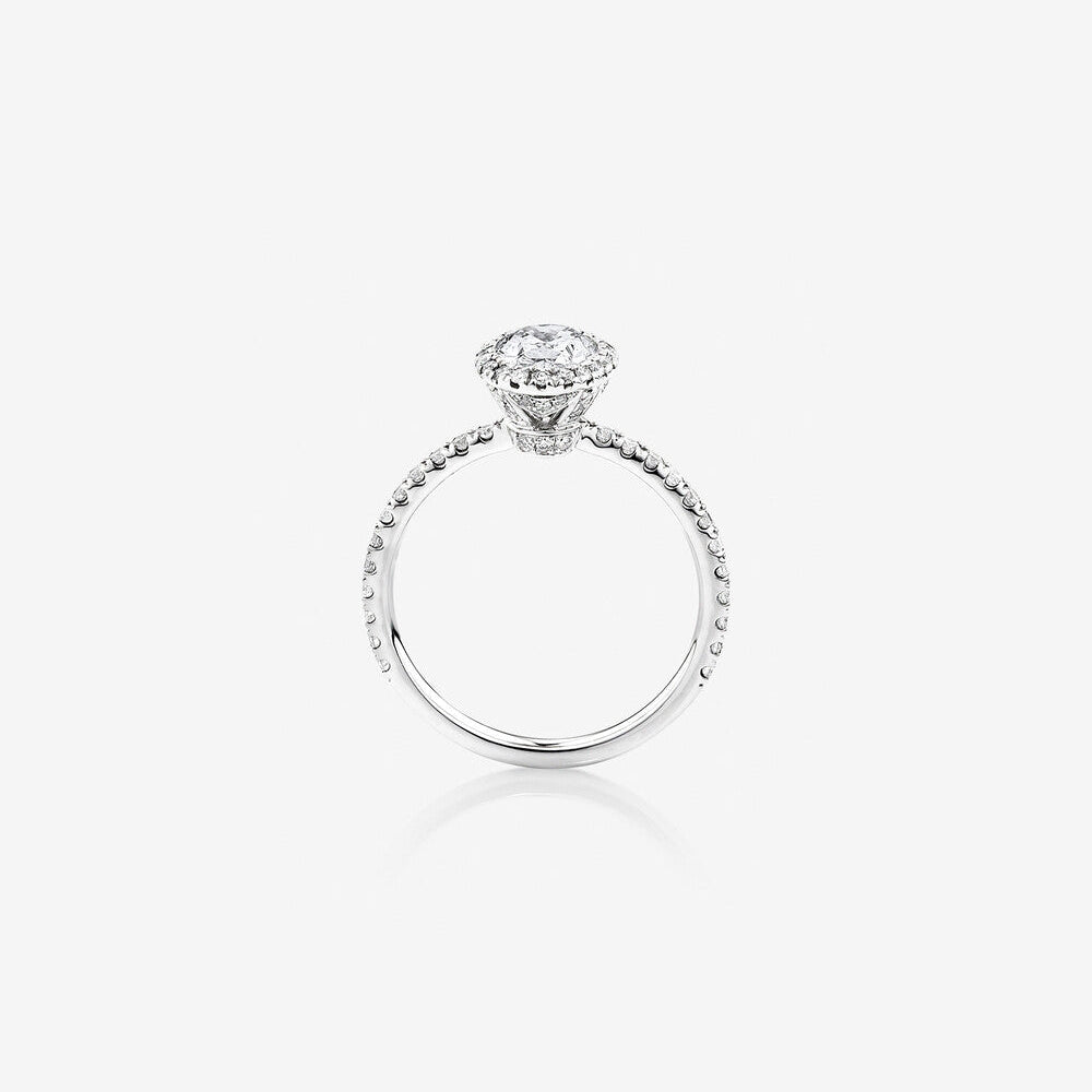 Stunning 1.35 CT Oval Moissanite Engagement Ring in Halo & Pave Designs 2