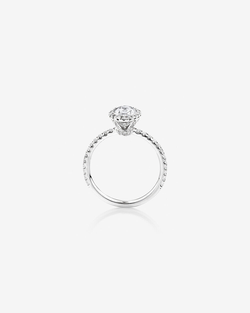 Stunning 1.35 CT Oval Moissanite Engagement Ring in Halo & Pave Designs 2