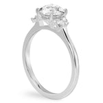 Stunning 0.50-1.50 CT Round Moissanite Engagement Ring With Cluster Design 5