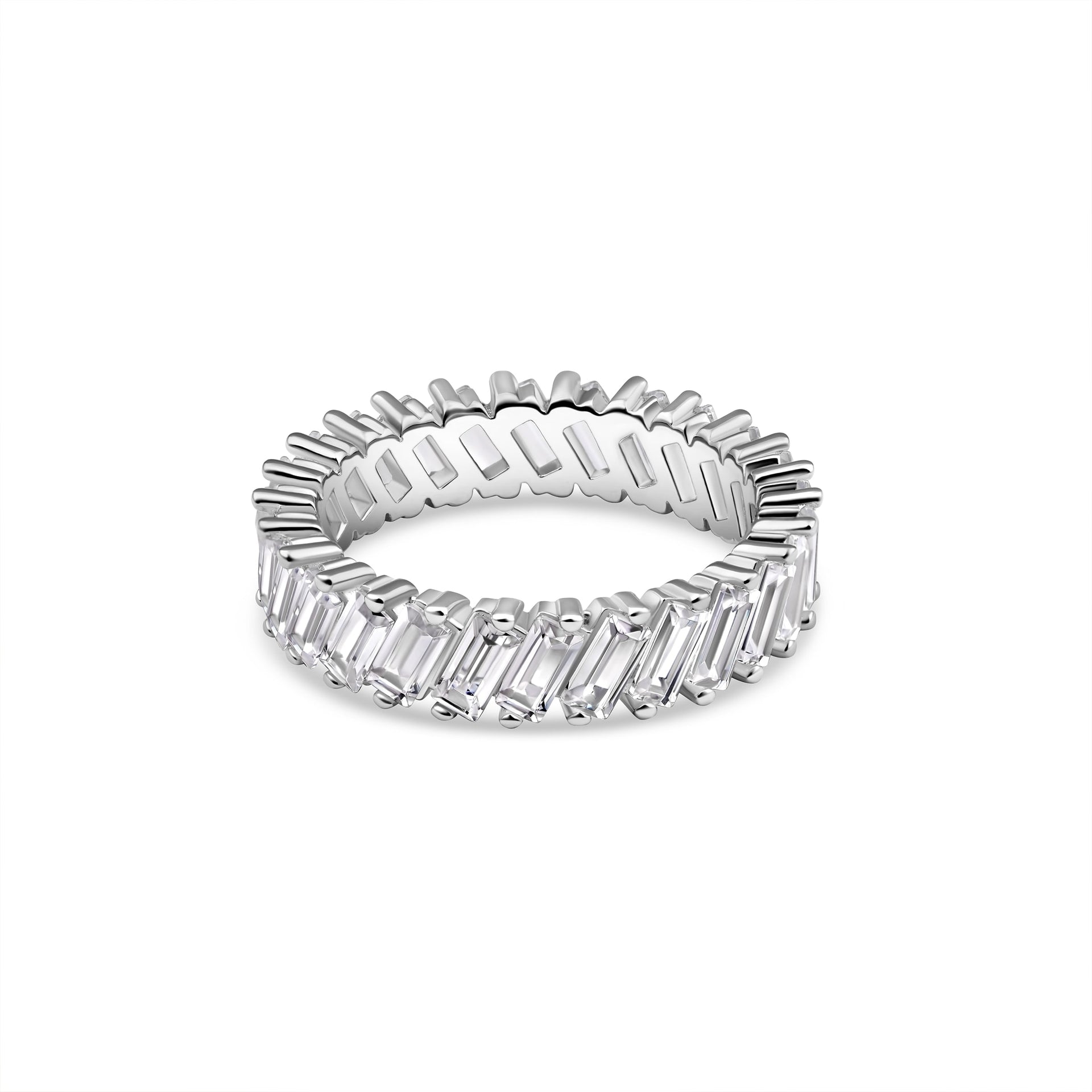 Stunning 0.5 TCW Baguette Moissanite Stones Artemis Wedding Bands 1