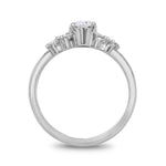 Stunning 0.5 CT Round Moissanite Stones Engagement Ring In Cluster Design 2