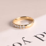 Stunning 0.2 TCW Round Moissanite Stones Half Eternity Wedding Bands 10
