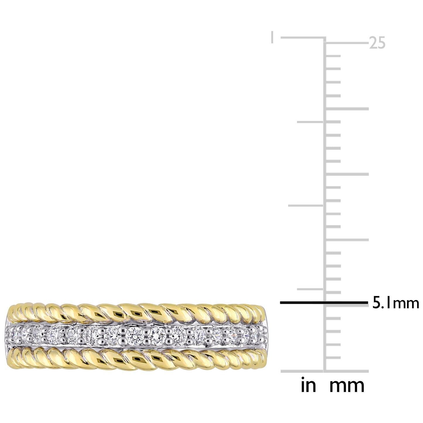 Round Cut Cubic Zirconia in 925 Sterling Silver Wedding Bands 6
