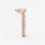 Pear Pave Lab Grown Diamond Engagement Ring