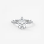 Pear Pave Lab Grown Diamond Engagement Ring