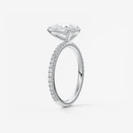 Pear Pave Lab Grown Diamond Engagement Ring
