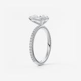 Pear Pave Lab Grown Diamond Engagement Ring