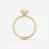 Pear Pave Lab Grown Diamond Engagement Ring