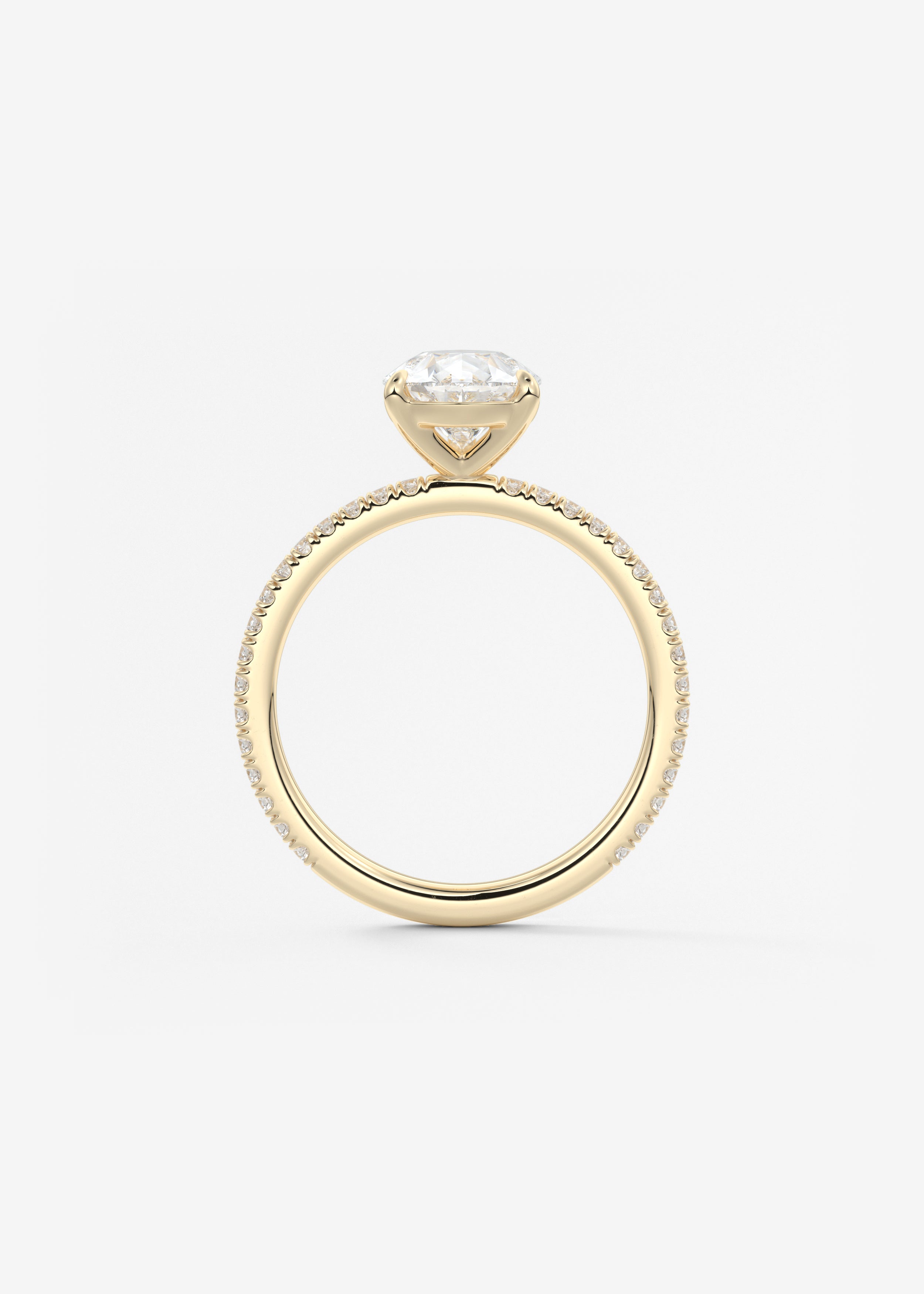 Pear Pave Lab Grown Diamond Engagement Ring