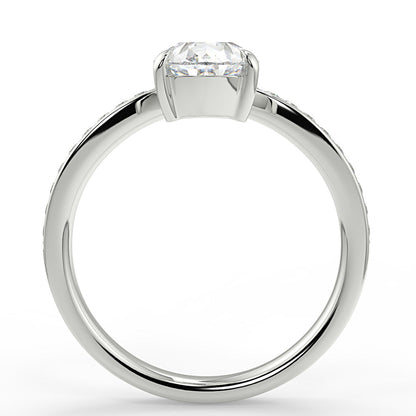Stunning 1.35 CT Pear Moissanite Engagement Ring with Tiara Design 6