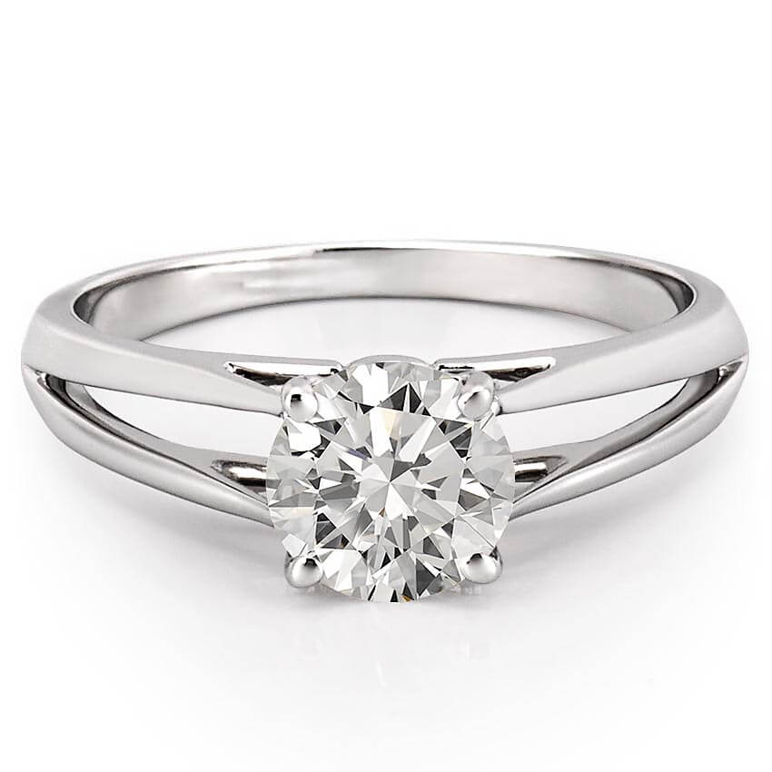 Stunning 0.50-1.50 Round Moissanite Engagement Ring With Solitaire & Split Shank Design 5