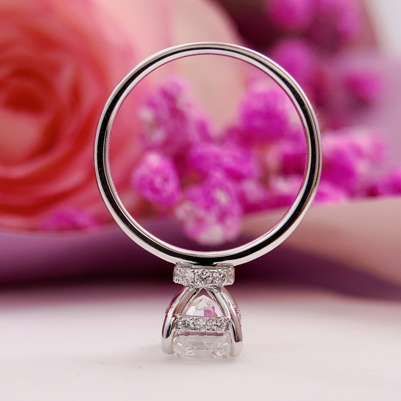 Stunning 2.0 CT Cushion Moissanite Engagement Ring with Solitaire Design 4