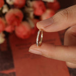 0.2 TCW Round Cut Moissanite Bridal Wedding Band With Pave Accents 1