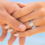 Stunning 0.4 TCW Round Moissanite Stones in Full Eternity Wedding Band 5