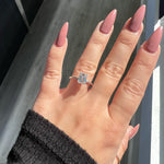 Stunning 1.70 CT Emerald Moissanite Engagement Ring with Hidden Halo Design 2