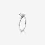 Stunning 0.5 CT Pear Moissanite Engagement Ring In Halo & Pave Design 3