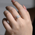 Stunning 1.0 - 2.0 CT Pear Moissanite Engagement Ring with Pave Design 6