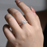 Stunning 1.0 - 2.0 CT Pear Moissanite Engagement Ring with Pave Design 6