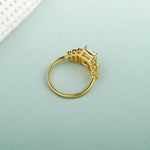 Stunning 1.0 - 2.0 CT Emerald Moissanite Engagement Ring With Cluster Design 10