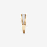 0.02 TCW Round Moissanite Sonet Men's Wedding Band in Solid Gold 3